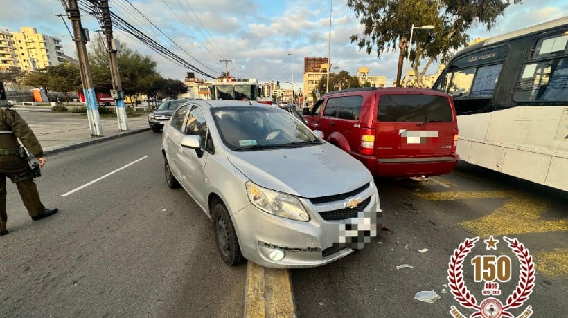  Accidente registrado en Avenida Angamos con Homero Ávila en Antofagasta