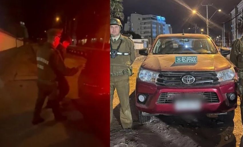  Policía recupera camioneta robada en Antofagasta y detiene a delincuente