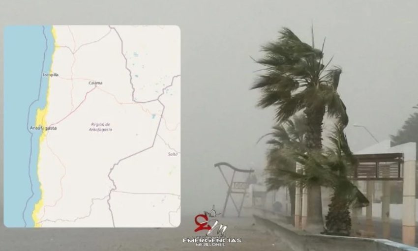  Prevén vientos y tormenta de arena en la costa de la región de Antofagasta