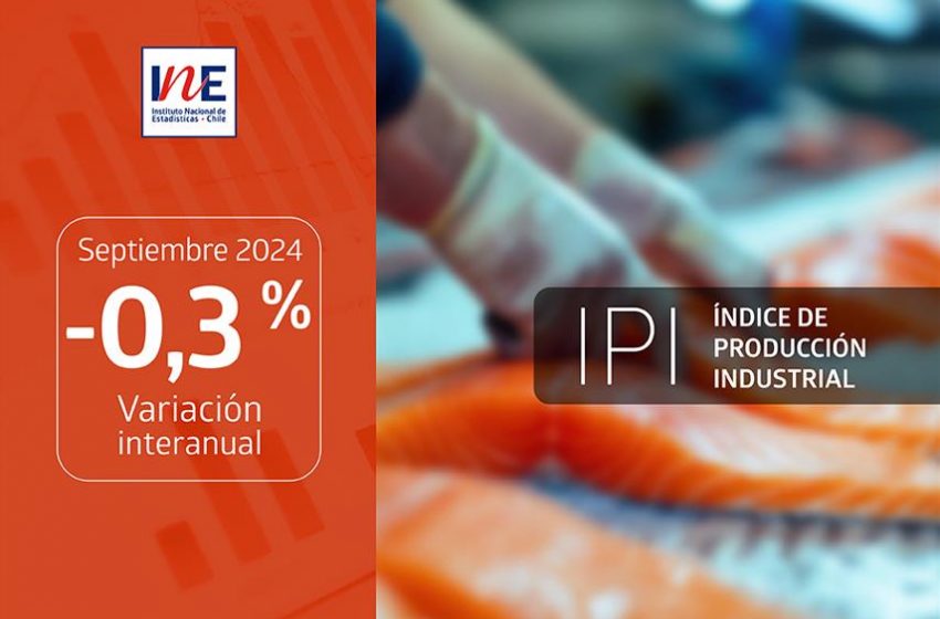  Índice de Producción Industrial disminuyó 0,3% interanualmente en septiembre de 2024