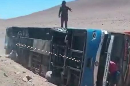 Tragedia en Taltal: Volcamiento de bus deja dos muertos y 40 heridos en la Ruta 5 Norte